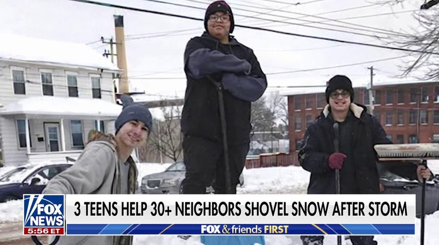 Teens help more than 30 neighbors shovel snow after storm