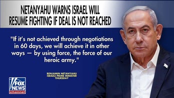 Netanyahu warns Israel will use force if deal with Hamas isn't reached in 60 days