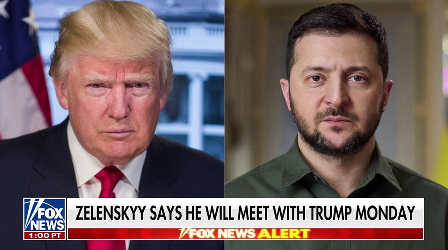 Ukrainian President Zelenskyy says he will meet Trump in DC on Monday