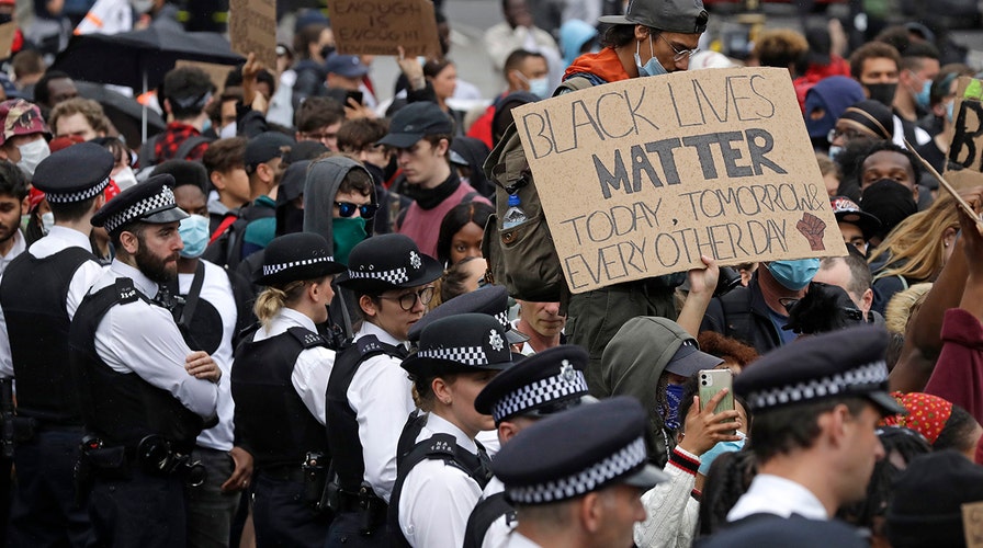 Protesters clash with police in London as George Floyd unrest goes global