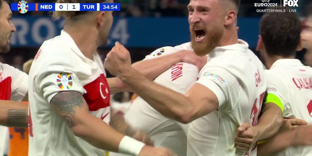 Samet Akaydin's header gives Türkiye a 1-0 lead over the Netherlands | UEFA Euro 2024
