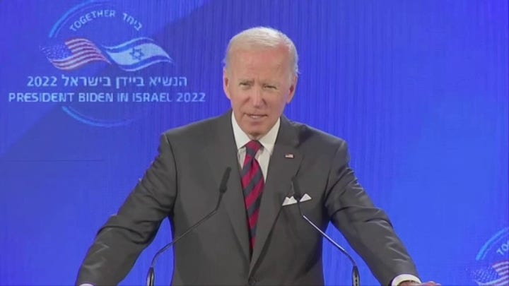 Biden holds press conference in Israel with Prime Minister Yair Lapid 