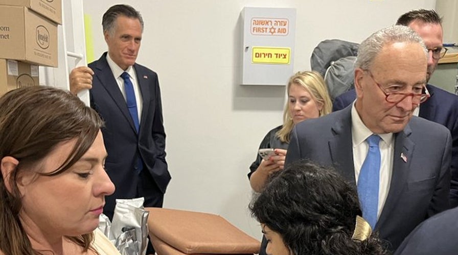 WATCH LIVE: Romney and Schumer hold press conference in Tel Aviv after sheltering in place