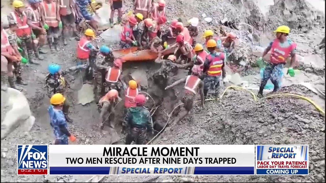MIRACLE MOMENT: Two men saved after 9 days trapped in Nepal tunnel