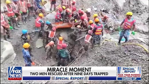 MIRACLE MOMENT: Two men saved after 9 days trapped in Nepal tunnel