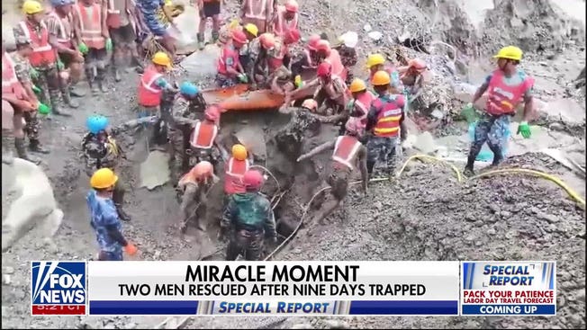 Two men saved after 9 days trapped in Nepal tunnel