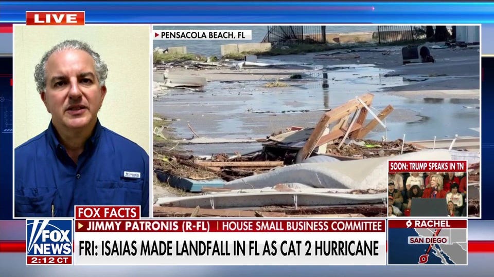 Crews started working immediately to clear damage from Hurricane Isaias, Florida rep says 