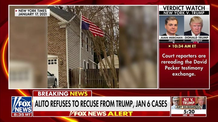 Justice Alito tells Congress he will not recuse himself from Jan. 6, Trump immunity cases