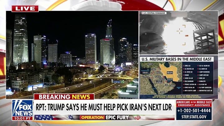 Trump reportedly says he must help pick Iran's next leader