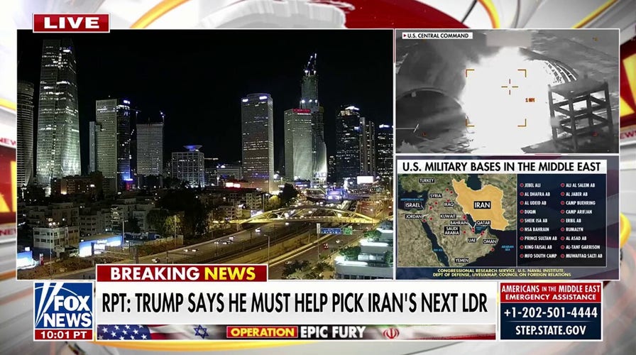 Trump reportedly says he must help pick Iran's next leader