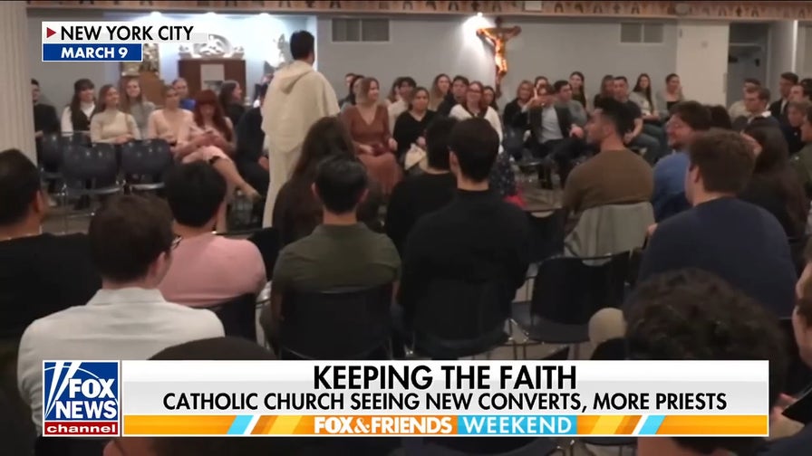 Catholic Church sees surge in converts and young men entering priesthood