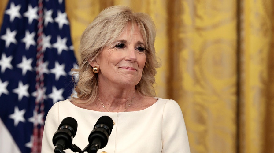 WATCH LIVE: First lady Jill Biden campaigns with flurry of events while president remains inactive