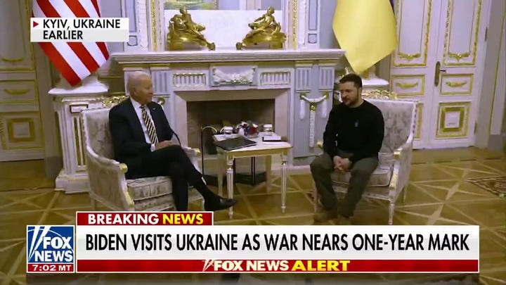 Biden makes surprise visit to Ukraine as war nears one-year mark