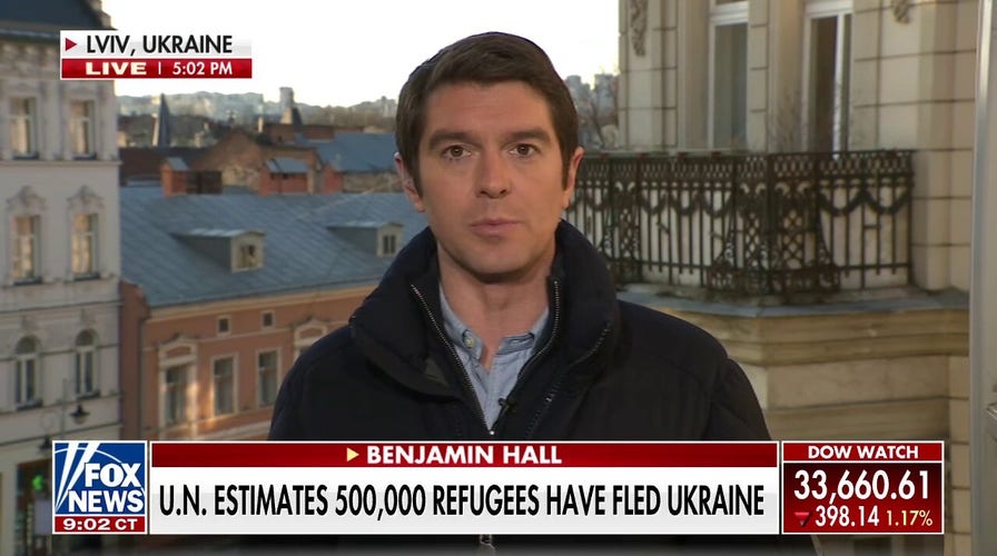United Nations estimating 500,000 Ukrainians have fled to neighboring countries amid Russian invasion