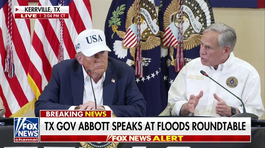 Trump thanks first responders of Texas floods during solemn roundtable