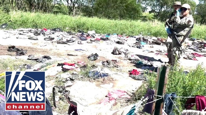 Piles of trash found on riverbank as migrants travel illegally into the U.S.