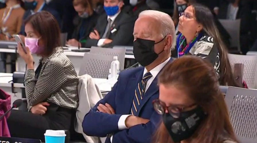 Biden caught dozing off during climate summit
