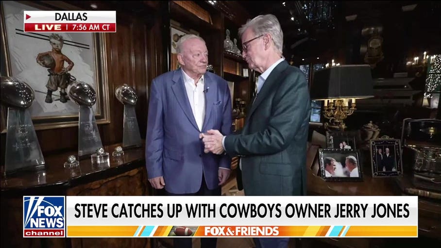 Steve Doocy tours Dallas Cowboys owner Jerry Jones' home