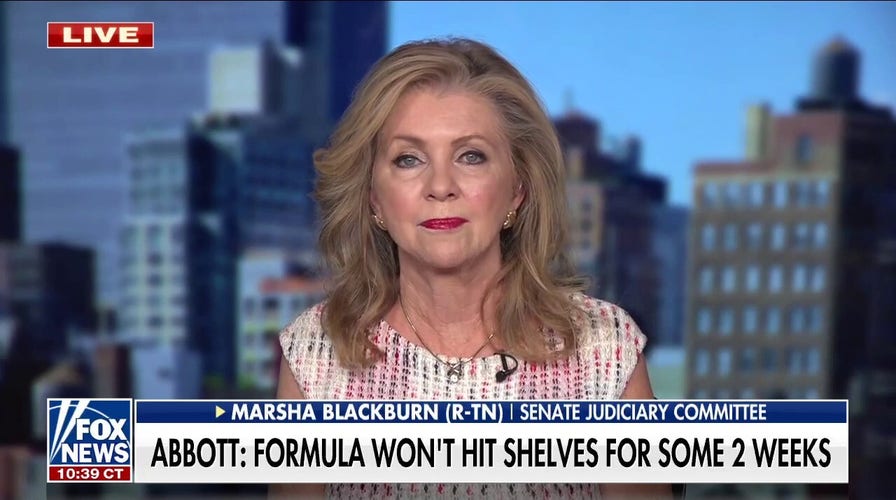 Sen. Blackburn slams Biden administration over baby formula shortage: 'This response should earn an 'F' grade'