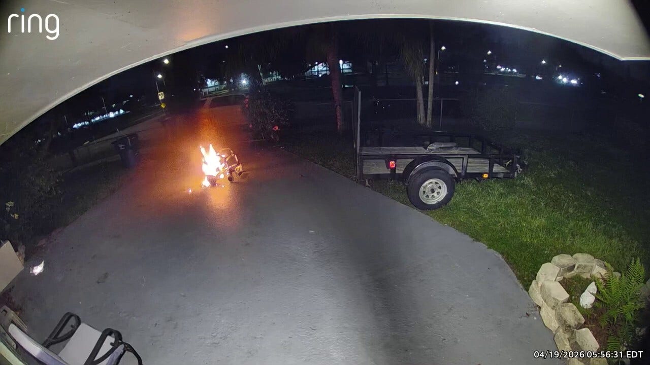 Florida resident narrowly escapes injury as wheelchair battery explodes
