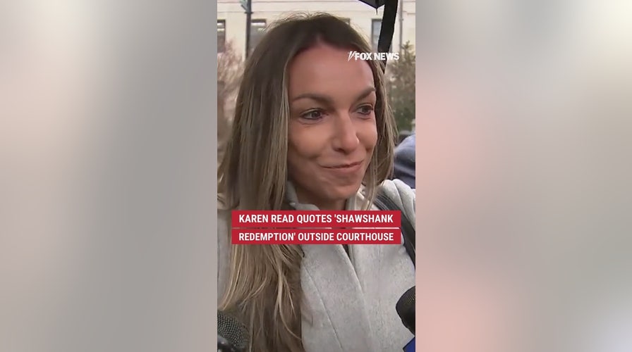 Karen Read quotes 'The Shawshank Redemption' outside courthouse