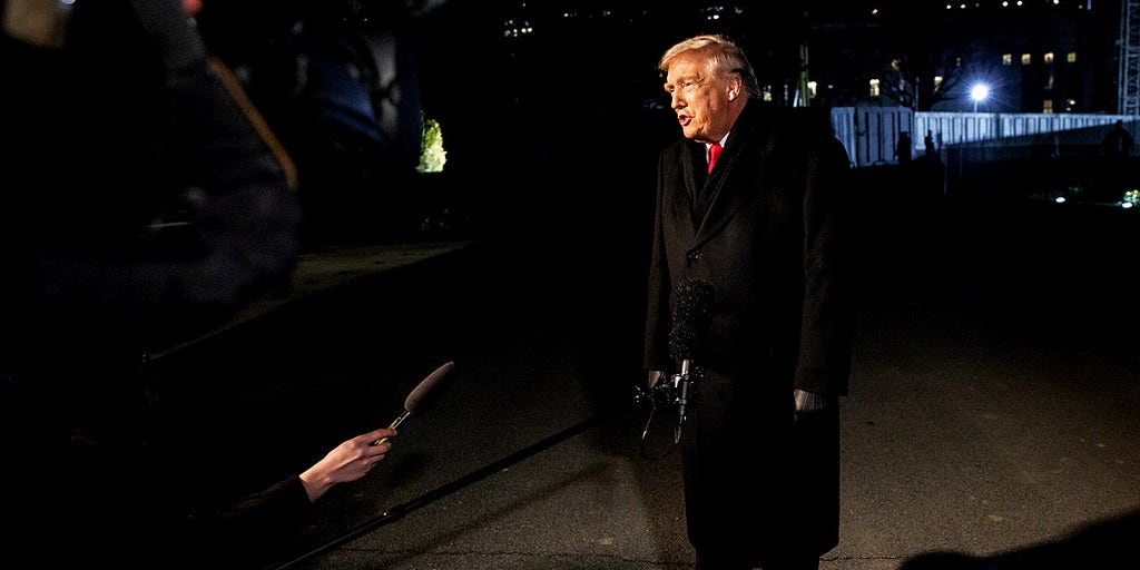 MOMENTS AGO: President Trump speaks to reporters as he departs the White House