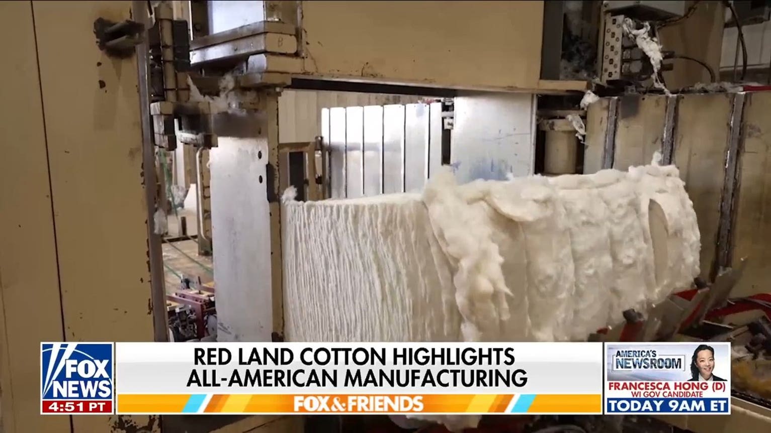 Ainsley Earhardt highlights Red Land Cotton's American manufacturing