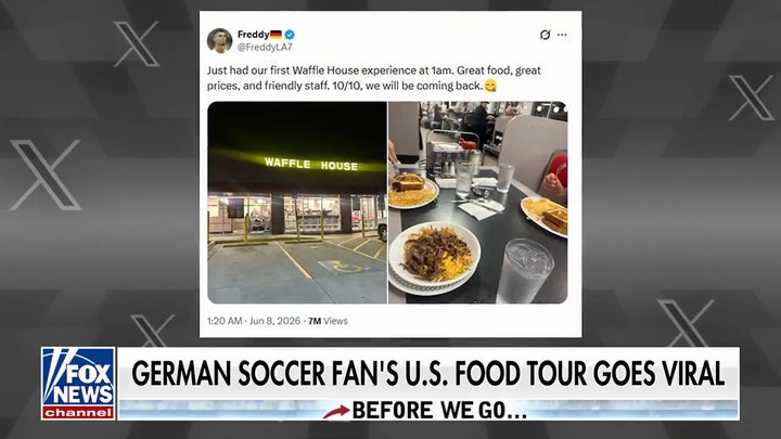 German soccer fan's US food tour goes viral
