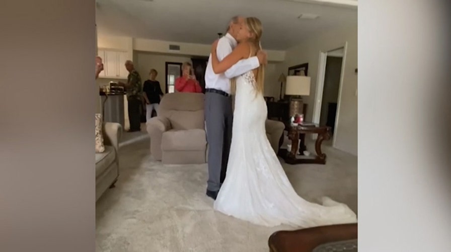 Bride flies 800 miles to dance with 94-year-old grandfather