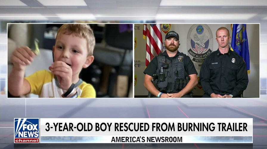 Wisconsin first responders save 3-year-old in burning trailer: 'There was a lot of smoke'
