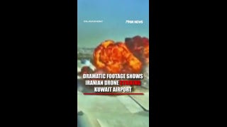 JARRING video shows Iranian drone striking Kuwait airport