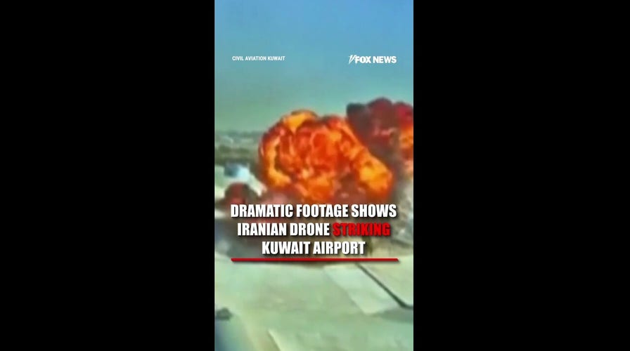 JARRING video shows Iranian drone striking Kuwait airport