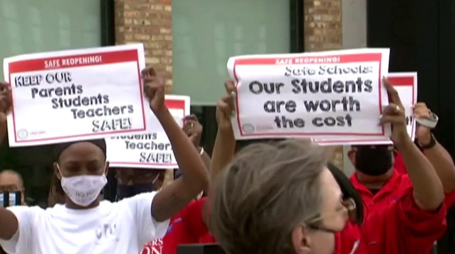 Chicago teachers protest plan to reopen schools amid the coronavirus pandemic