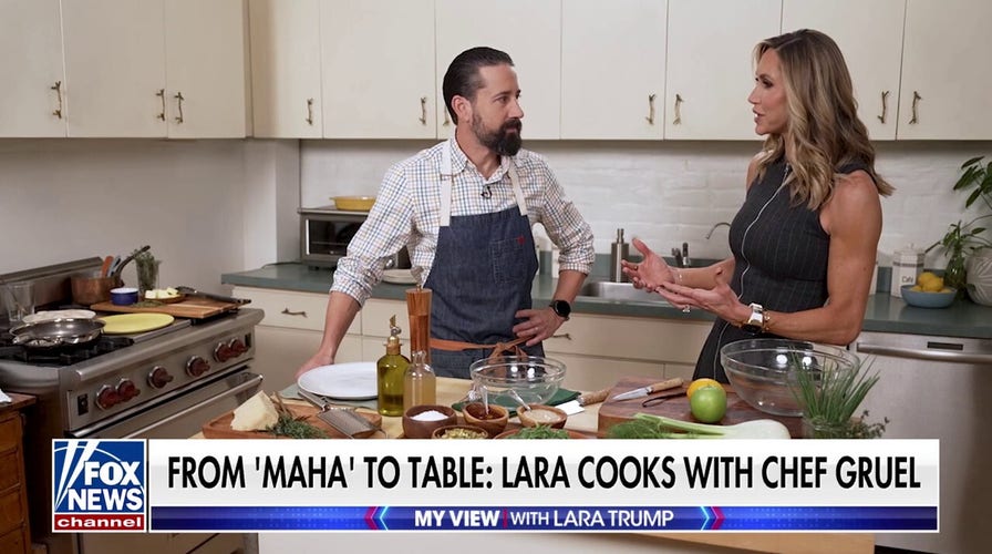 Lara Trump joins Andrew Gruel to cook in the Make America Healthy Again era