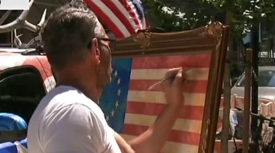 Patriotic artist running for NYC mayor says city is 'so aggravated'