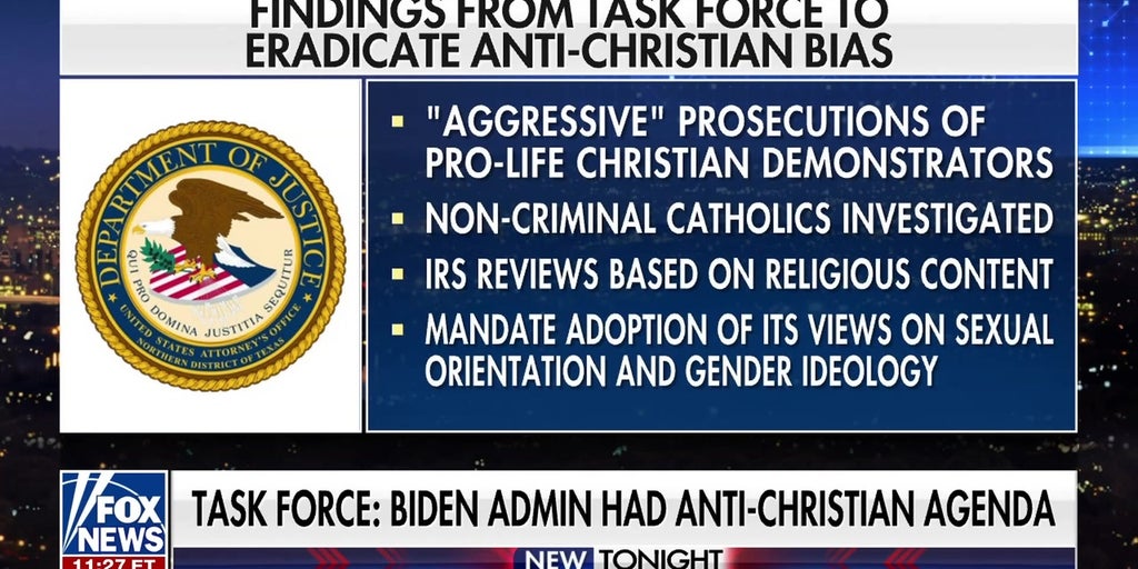 DOJ report alleges Biden admin had anti-Christian bias