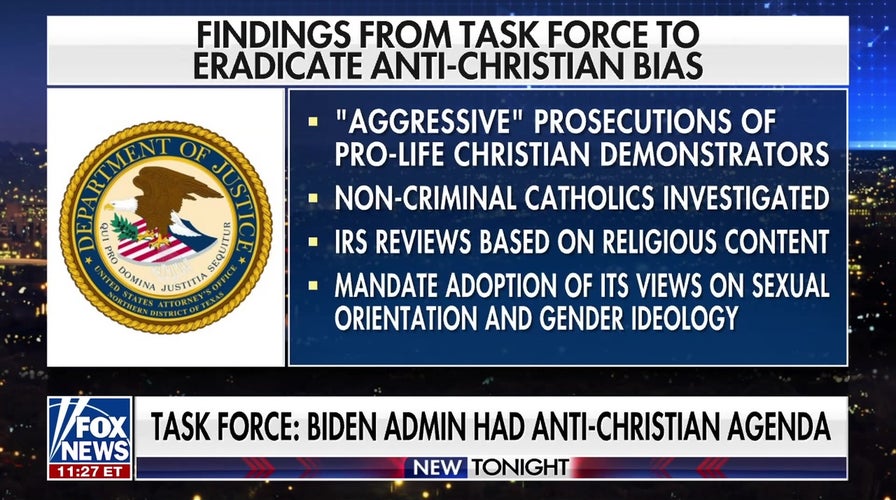 DOJ report alleges Biden admin had anti-Christian bias