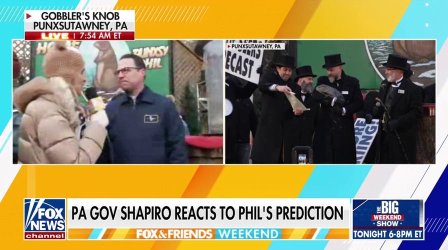 Pennsylvania Gov. Josh Shapiro shares message of hope during Groundhog Day celebration
