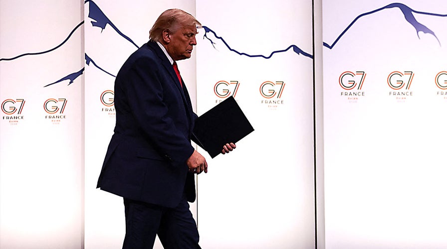  President Trump departs from the G7 acme  aft  reaching Iran deal