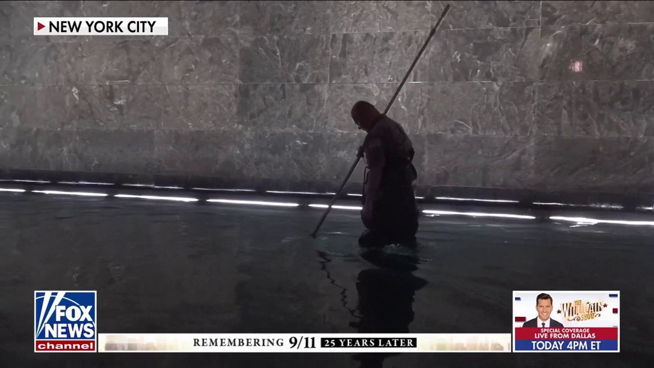 Overnight crew quietly preserves the 9/11 Memorial 25 years later