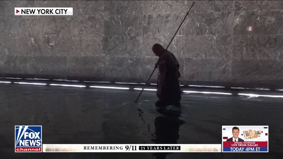 Overnight crew quietly preserves the 9/11 Memorial 25 years later