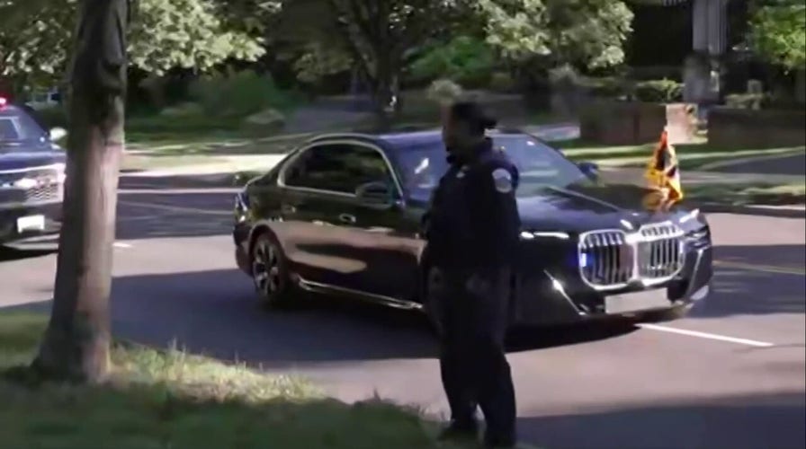 King Charles III arrives at garden party