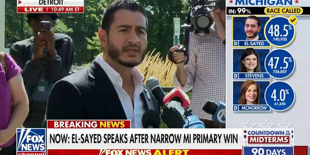 Abdul El-Sayed celebrates narrow Michigan Senate primary victory
