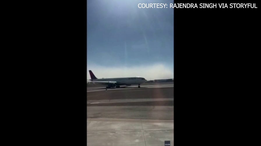 Delta Airlines plane aborts takeoff on Las Vegas runway after engine