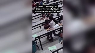 Second-grader heroically saves classmate by giving him the Heimlich maneuver - Fox News