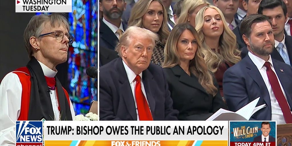 Trump calls on 'radical left' bishop to apologize after National Prayer Service lecture