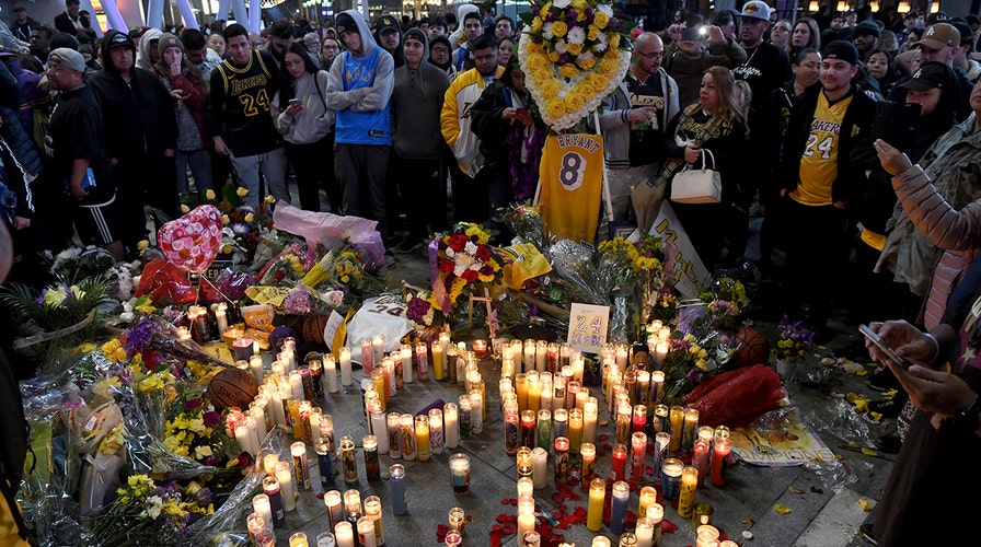 Mourners pay tribute to Kobe Bryant