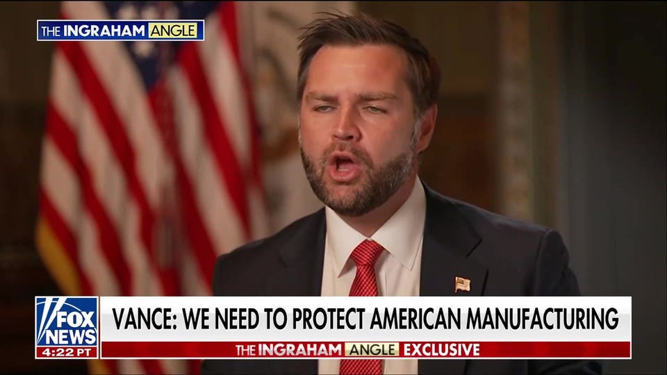 JD Vance: The manufacturing economy is the foundation of the middle class