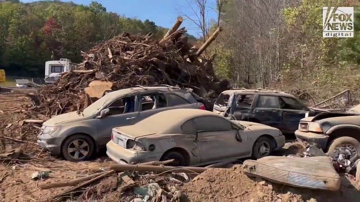 Hurricane Helene destruction seen in western North Carolina
