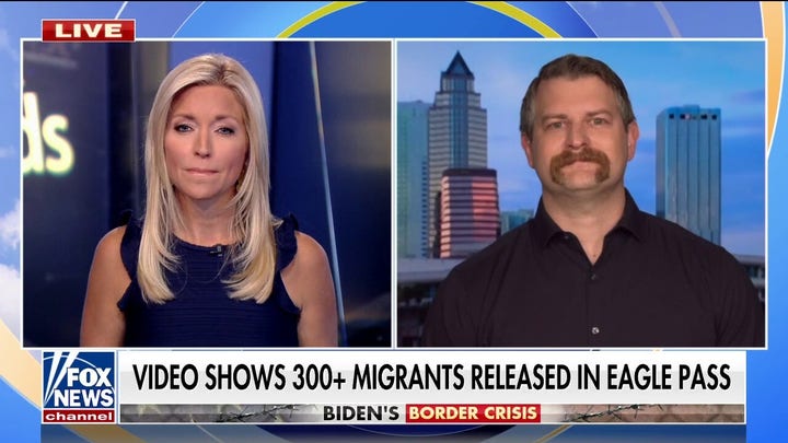 New border video shows more than 300 migrants released into US